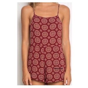 brandy melville red adley romper